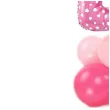 balony cyfra 4 rozowy partypal zestaw