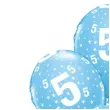 balony cyfra 5 blekitne qualatex 12 6 szt