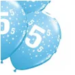 balony cyfra 5 blekitne qualatex 12 6 szt