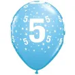 balony cyfra 5 blekitne qualatex 12 6 szt