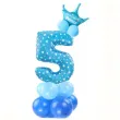 balony cyfra 5 niebieski partypal zestaw