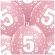 balony cyfra 5 rozowe qualatex 12 6 szt