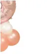 balony cyfra 5 rozowe zloto partypal zestaw