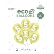 balony cyfra 5 zolty jasny partydeco 13 6 szt