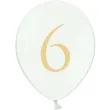 balony cyfra 6 biale 12 strong 50 szt