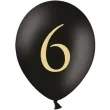 balony cyfra 6 czarne 12 strong 50 szt