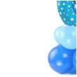 balony cyfra 6 niebieski partypal zestaw