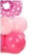balony cyfra 6 rozowy partypal zestaw