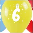 balony cyfra 6 w koronie mix arpex 14 3 szt