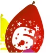 balony cyfra 6 wiszaca mix gemar 12 5 szt