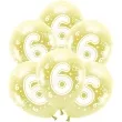 balony cyfra 6 zolty jasny partydeco 13 6 szt