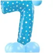 balony cyfra 7 niebieski partypal zestaw