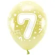 balony cyfra 7 zolty jasny partydeco 13 6 szt