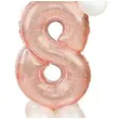 balony cyfra 8 rozowe zloto partypal zestaw