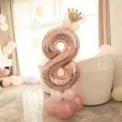 balony cyfra 8 rozowe zloto partypal zestaw