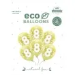 balony cyfra 8 zolty jasny partydeco 13 6 szt