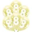 balony cyfra 8 zolty jasny partydeco 13 6 szt