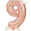 balony cyfra 9 rozowe zloto partypal zestaw