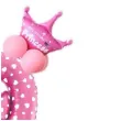 balony cyfra 9 rozowy partypal zestaw