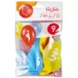 balony cyfra 9 w koronie mix arpex 14 3 szt