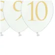 balony cyfry biale partydeco 30cm