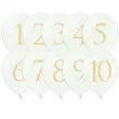 balony cyfry biale partydeco 30cm