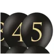 balony cyfry czarne partydeco 30cm