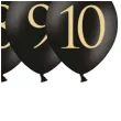 balony cyfry czarne partydeco 30cm