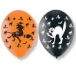 balony czarownice i koty czarno pomaranczowe amscan 11 6 szt