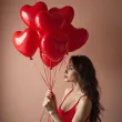 balony czerwone serca dekoracja na walentynki wesele i zareczyny 50 szt