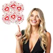 balony czerwone serduszka biale amscan 11 6 szt
