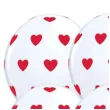 balony czerwone serduszka biale qualatex 12 6 szt