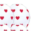 balony czerwone serduszka biale qualatex 12 6 szt