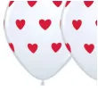 balony czerwone serduszka biale qualatex 12 6 szt