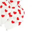 balony czerwone serduszka transparentne belbal 12 6 szt