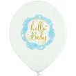 balony d11 baby shower boy hello baby bialy blekitny pastel belbal 12 6 szt