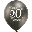 balony d11 glossy happy birthday 20 mix belbal 12 6 szt