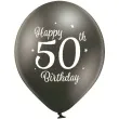 balony d11 glossy happy birthday 50 mix belbal 12 6 szt