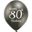 balony d11 glossy happy birthday 80 mix belbal 12 6 szt