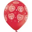 balony d11 usmiechniete serduszka rozowo czerwony belbal 12 6 szt