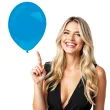 balony decor premium standard niebieskie amscan 11 50 szt