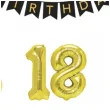 balony dekoracja na 18 urodziny zlota partypal zestaw