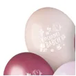 balony dekoracja na dzien babci kochanej babci kwiaty i serca rozowy 13 5 szt