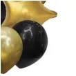 balony dekoracyjny mix czarno zloty partypal zestaw