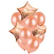 balony dekoracyjny mix rozowe zloto partypal zestaw