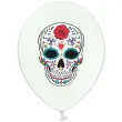 balony dia de los muertos pastel bialy strong 12 50 szt