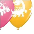 balony dinozaury pastel mix qualatex 12 6 szt
