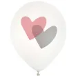 balony dwa serca rozowe bialy santex 9 8 szt