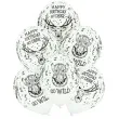 balony dzikie urodziny pastel biale belbal 12 6 szt