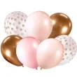 balony elegant beauty and charm rozowy zloty godan 12 7 szt